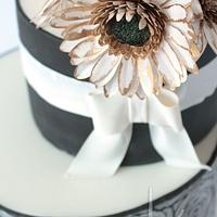 Modern Black and White Floral