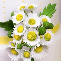 Sweet Daisy blooms Wedding cake 