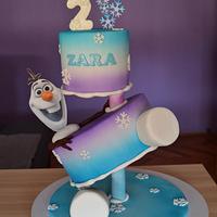 Frozen Olaf cake