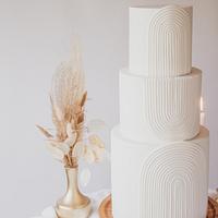 Boho modern wedding cake