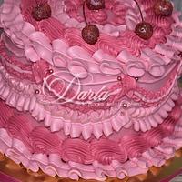 Pink Lambeth cake