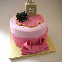 Chanel inspired birthday cake. 