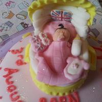 New  Baby Cradle Cake