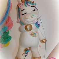 Fat unicorns rainbow cake