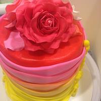 Sunset Rose Cake