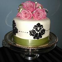 Damask anniversary cake