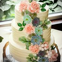 Rustic Roses and Succulents