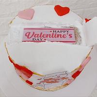 Hidden Message Cake For Valentine's Day