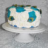 Peacock Rose Swirl Cake