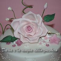 Flower rose cake