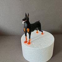 Cake topper Doberman