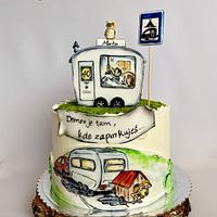 Caravan birthday cake 