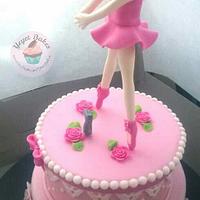 Pretty in Pink Ballerina Theme Cake
