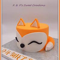 Fox birthday cake 