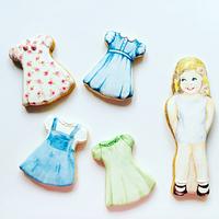 Paper doll cookies