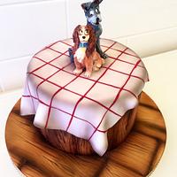 Lady and the Tramp inspired cake.