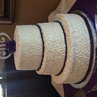 Plum wedding cake