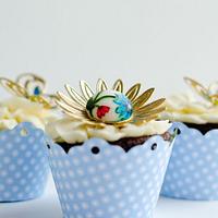 Vintage Flower Cupcake