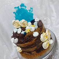 Yellow, blue and chocolate fantasy