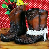 Cowboy Boots Wedding Cake