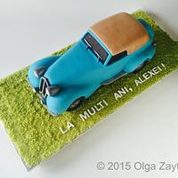 Vintage car cake.