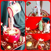 "Sharon Wee" Milk Jug Cake "with a Christmas twist" (Master Class - Doha Nov 2014)