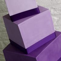 Wedding cake purple squares
