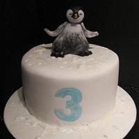 Penguin birthday cake 