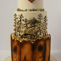  Rustic wedding cake 