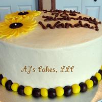 Sunflower Birthday Cake