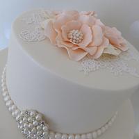 Vintage Pearl Wedding Cake