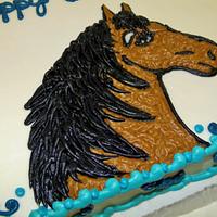 Buttercream Horse cake