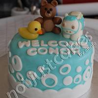 Boy Baby Shower Cake and Cupcakes