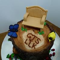 50th Anniversary Stump cake