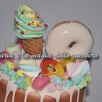 Sweet candy cake