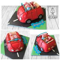 Peppa Pig 3D Car Cake