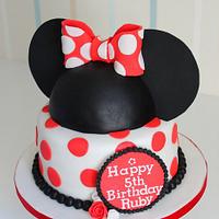 Minnie Mouse Cake and Cupcakes for Ruby