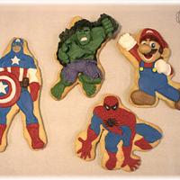 Haloween / superhero cookies