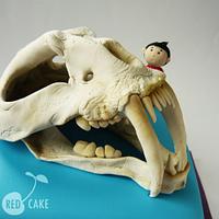 Cat skull cake topper