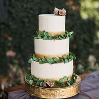 Boho rustic wedding cake