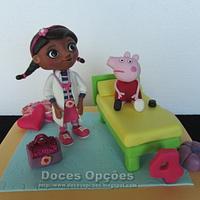 Cake Peppa pig and Doc McStuffins