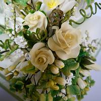Floral Wedding Cake 