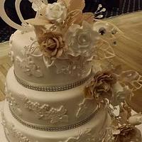Diamond Wedding Anniversary Cake, A Mix of Rustic & Bling! :) x