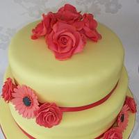 Sunshine wedding cake