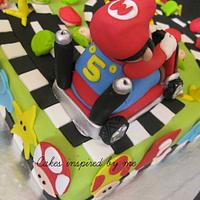Mario bros cart cake
