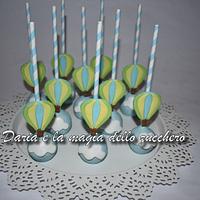 Hot air balloon cakepops