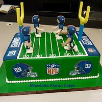 NY Giants Football Field Cake. Go Big Blue!