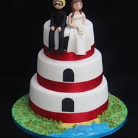 Light House Wedding Cake
