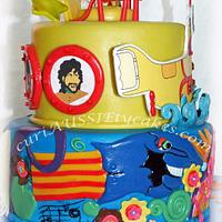 Beatles " yellow submarine " cake