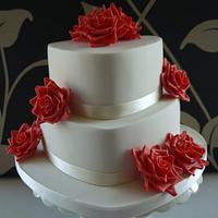 Ruby Wedding Anniversary cake - July 2011